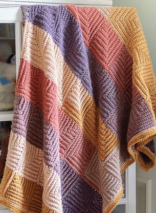 Continuous Mitered Square Blanket