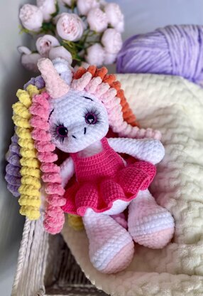 Unicorn ELLIE PDF File Pattern_Amigurumi Crochet toy Pattern