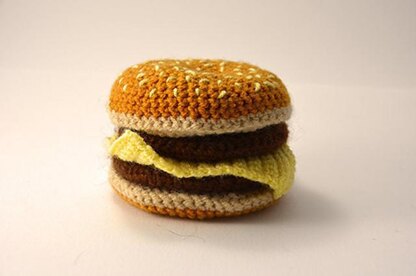 Hamburger Crochet Pattern, Hamburger Amigurumi, Cheeseburger Crochet Pattern, Cheeseburger Amigurumi