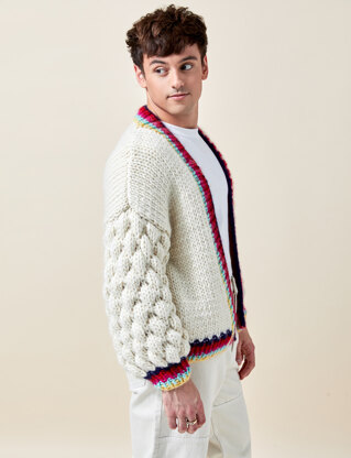 Made with Love - Tom Daley Cuddle S-M Cardigan Knitting Kit