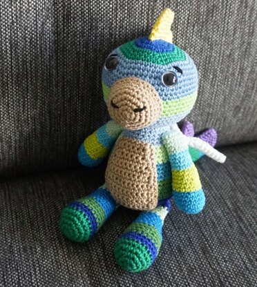 Crochet pattern dragon Kunterbunt