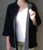 Woman's Neckdown Kimono Jacket in Reverse Broken Rib