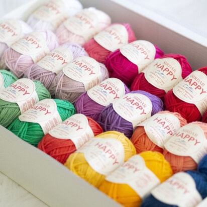 Sirdar Happy Cotton Assortment Box - 50 Colours