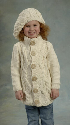 Jacket and Hat in Plymouth Yarn Jeannee Chunky - 1891 - Downloadable PDF