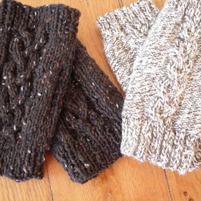 Double choice fingerless mitts