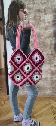 Square granny purse hand bag