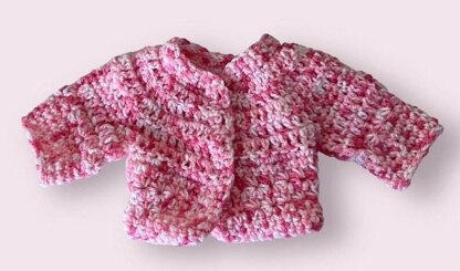 Rose preemie baby cardigan pattern