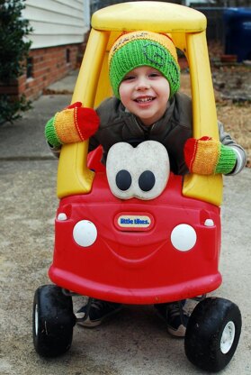 Red Light Green Light Hat & Mittens