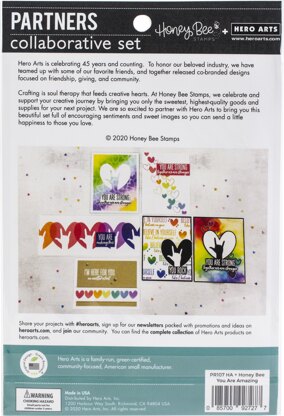 Hero Arts + Honey Bee 6"X8" Stamp Set - You Are Amazing