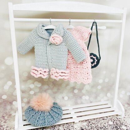 Amigurumi doll clothes, crochet doll clothes