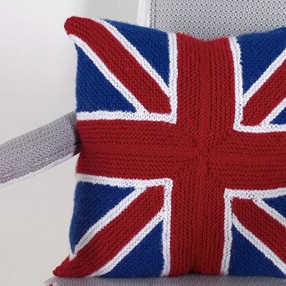 Paintbox Yarns Union Jack Patchwork Cushion PDF (Free)