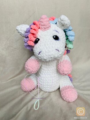 Unicorn plush amigurumi Crochet pattern by Creations by Jamie M