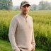 Ambrose Quarter Button Men's Crochet Sweater