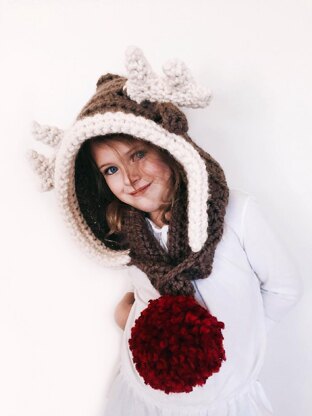 Rudy the Reindeer Hooded Scarf