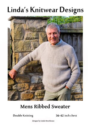 Men's Ribbed Sweater with Raglan sleeves