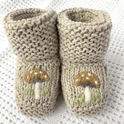 Toadstool Baby Booties