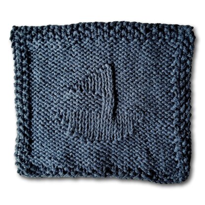 June: Sailboat Washcloth