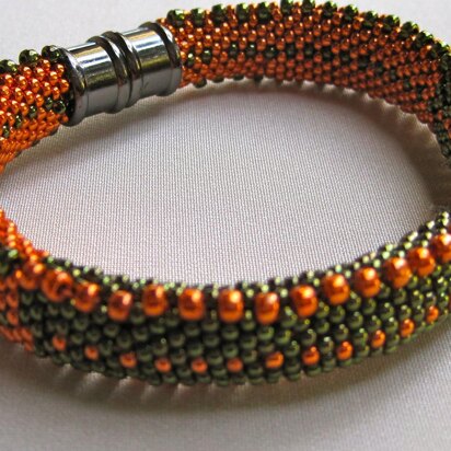 Lots of Dots Bead Crochet Bangle