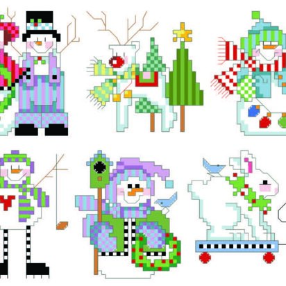 Checkered Ornaments Set 3 PDF