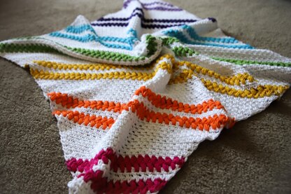 Biased Braids Rainbow Baby Blanket