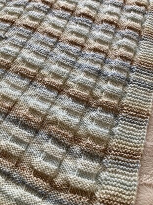 Reversible Baby Blanket in DK yarn