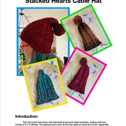 Stacked Hearts Cable Hat