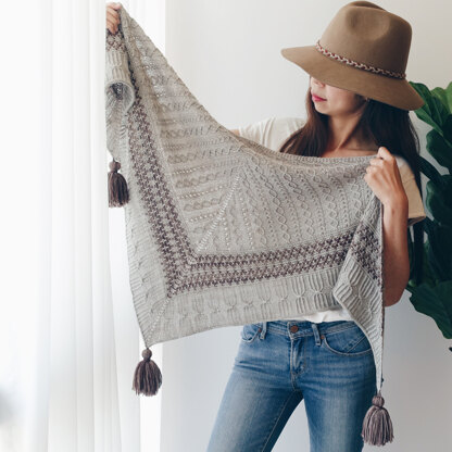 Braid Shawl by Irene Lin - Knitting Pattern For Women in The Yarn Collective