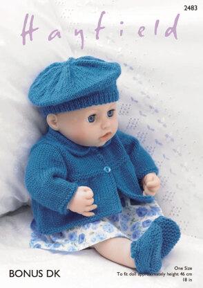 Jacket, Beret, Shoes & Pants in Hayfield Bonus DK - 2483 - Downloadable PDF