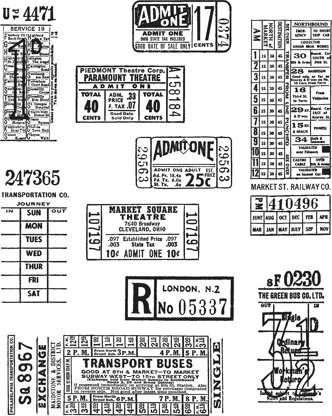 Stampers Anonymous Tim Holtz Cling Stamps 7"X8.5" - Ticket Booth