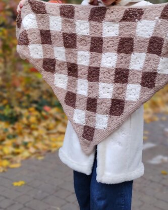 Gingham Triangle Shawl