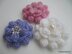 Mohair Brooch 3D Flower Cluster Stitch