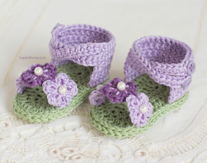 English Violet Baby Sandals