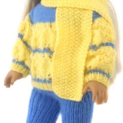 Winter cozy for american girl , gotz and other 18'' dolls