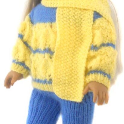 Winter cozy for american girl , gotz and other 18'' dolls - knitting pattern