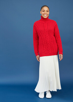 Jessie Sweater - Knitting Pattern For Women in Debbie Bliss Falkland Aran