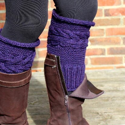 Corn Rows Cabled Boot Toppers