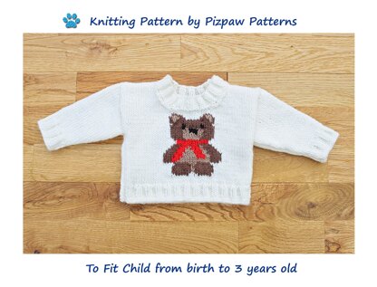 P23 Jumper with Teddy Bear Motif