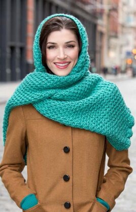 Honeycomb Wrap in Red Heart Soft Solids - LW3615