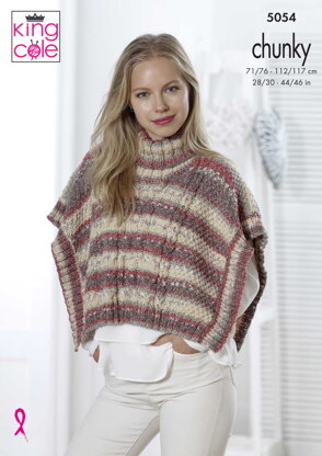 Poncho & Sweater in King Cole Drifter Chunky - 5054 - Downloadable PDF