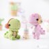 Crochet Doll Pattern for Amigurumi Doll Sadie with Melody Dino by AradiyaToys (Olka Novytska) tutorial PDF file overalls handmade DIY Amigurumi Pattern