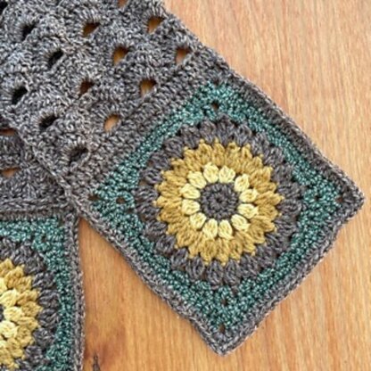 Double Sunflower Scarf