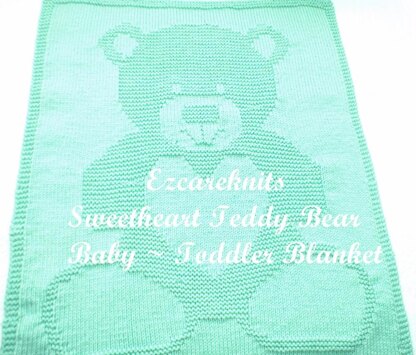 Sweetheart Teddy Bear Baby/Toddler Blanket