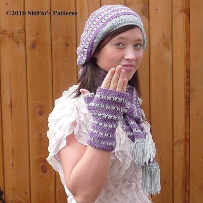 Hat, Scarf and Gloves Crochet Pattern #152