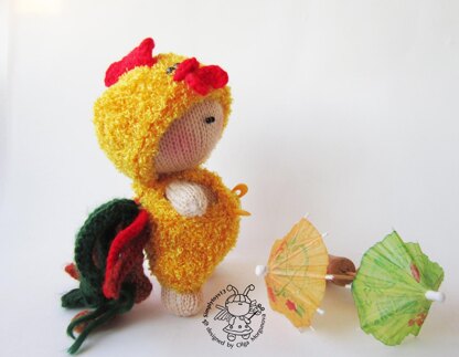 Pebble doll Rooster