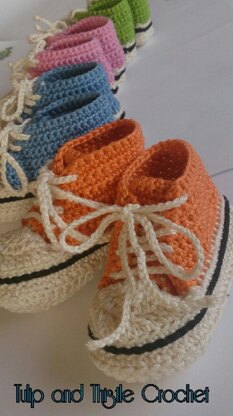 High Top Style Crochet Booties 0-3_3-6 months