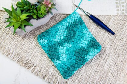 Double Thick Diagonal Potholder