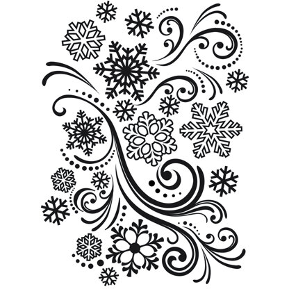 Darice Embossing Folder 4.25"X5.75" - Snowflake Swirl