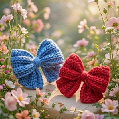 Crochet Bow Hair Clip Pattern – PDF + Video Tutorial | Easy Beginner DIY Hair Accessory