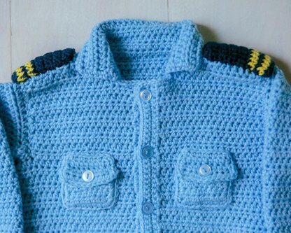 Coastal Military Baby Sweater