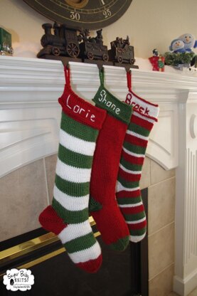 Knit personalized christmas deals stockings